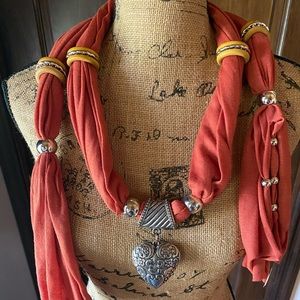 Embellished Scarf - Necklace - Belt